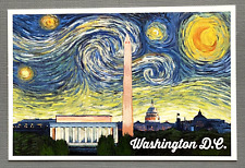 Washington, DC - Starry Night City Series - Lantern Press Postcard picture