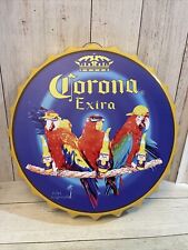 Large Corona Extra Beer Bottle Cap Metal Sign Man cave Bar Decor Birds Parrots picture