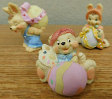 3 Piece Easter Rabbit With Eggs Figurine Set picture
