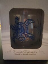 Izzy & Oliver Impasto Impressions Sea Turtle 18 oz Stemless Wine Glass [New] picture