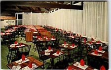 Postcard NH The Wayfarer Manchester Dining Room Red Napkins Interior picture