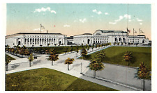 Washington D.C. New Post Office & Union Station Postcard Posted 1921 picture