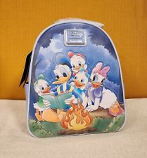 Loungefly Disney Donald Duck Daisy Duck Family Campfire Blue Mini Backpack NEW picture