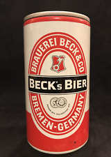 Vintage Beck's Bier Beer Can Steel Bottom Opened Germany NEAT picture