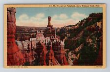 Bryce National Park UT-Utah, The Towers Fairyland, Vintage Postcard picture