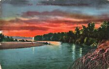 Sunset on the Sacramento River Chico California CA Edward Mitchell c1910 PC picture