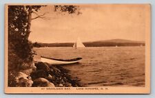 Lake Sunapee New Hampshire NH Granliden Bay Boats VINTAGE Postcard picture