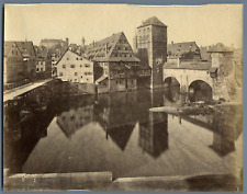 Germany, Nuremberg Vintage Albumen Print.  Circa 18x24 Albumin Print picture