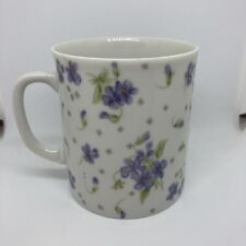Vintage Japan Coffee Mug w Purple Wild Violets Flowers picture