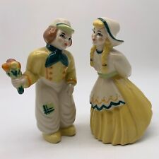 Vintage Ceramic Courting Couple Dutch Figurines 5 Inch Excellent Condition picture