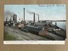 Postcard Omaha NE Nebraska American Smelting Refining Railroad Tracks Vintage PC picture