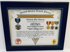 ARMY COMMENDATION MEDAL ~ Vietnam Service Recognition Certificate +FREE PRINTING picture