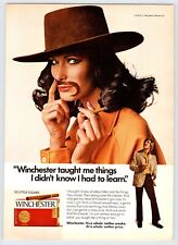 1974 MUSTACHED WOMAN WINCHESTER CIGARS Vintage 8