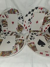 Certified International Miles Graff Playing Cards Plate Set of 4 Poker picture