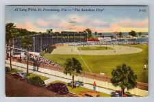 St Petersburg FL-Florida, Aerial Al Bang Field, Vintage c1961 Postcard picture