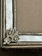 Vintage Gold Tone 8” X 10” Ornate Frame Trimmed With Mother Of Pearl Tape picture