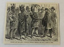 1876 magazine engraving ~ GENERAL SHERMAN MEETING THE SIOUX CHIEFS IN 1867 picture