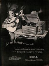 1947 PRINT AD ~ BURL IVES PHILCO RADIO TIME SHOW Record Player & Radio picture