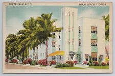 1930-45 Postcard Silver Palm Hotel Miami Beach Florida FL Art Deco picture