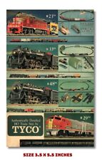 1969 TYCO TRAINS FRIDGE MAGNET THINGS FROM THE 60'S 3.5 X 5.5 