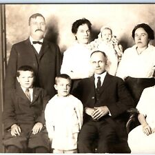 c1910s Sioux Falls, SD Family Group RPPC Real Photo PC Green Dragon Studio A185 picture