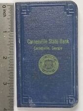 VINTAGE Carnesville State Bank SAVINGS Book Georgia 1950's Advertising  picture