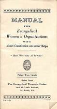 Manual Evangelical Womens Organization Constitution Committee c1925 CPG4 picture