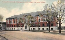 Greetings University of Michigan New Dental College Ann Arbor 1909 Postcard picture