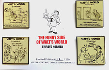 Disney Legend The Funny Side of Walts World Floyd Norman Sketch 4 pin Set LE 250 picture