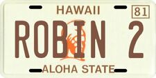 Magnum PI Tom Selleck 1980 Hawaii Robin 2 License Plate picture
