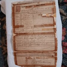 1915 German Birth Certificate? Amazing Survivor Rare And A Great Collectible picture