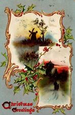 Tuck's Christmas Shows Series Postcard #503. Christmas Greetings. Posted in 1909 picture