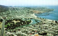 Monterey Carmel Pacific Grove Pebble Beach CA California Aerial Vtg Postcard E32 picture