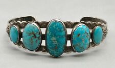 1930s-1940s Era 5 Stone Turquoise Bracelet picture