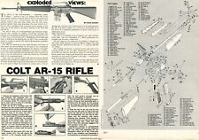1980 2pg Print Article of Colt AR-15 Rifle Parts List & Disassembly picture