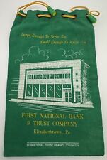 Vintage Bank Bag First National Bank & Trust Company Elizabethtown Pennsylvania picture