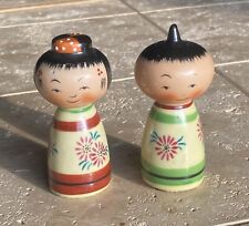 Adorable Vintage Asian Couple Salt & Pepper Shakers picture