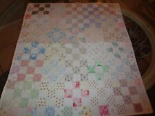 Vintage Handmade Hand Quilted Patchwork Quilt 25x28 Sweet picture