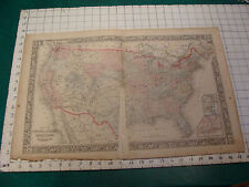 ORIGINAL Hand colored 1860 Mitchell Map: 15 1/4 x 23 1/4--United States picture