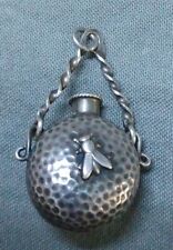 Small Aesthetic Period Silver Perfume with 2 Applied Flies (MISSING STOPPER) picture