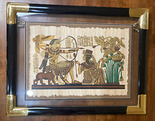 Tutankhamun Papyrus Framed Franklin Mint 30 x 42 in Wall Art 1987 Egyptian  picture