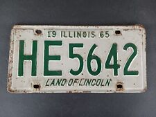 1965 Illinois IL License Plate HE5642 picture