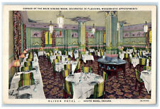 c1940's Oliver Hotel Main Dining Room South Bend Indiana IN Postcard picture