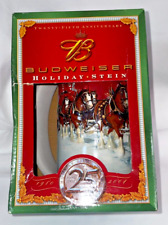2004  Anheuser Busch AB Budweiser Holiday Christmas Beer Stein NIB with COA picture