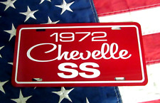 RED 1972 Chevrolet CHEVELLE SS  license plate car tag 72 Chevy Super Sport picture