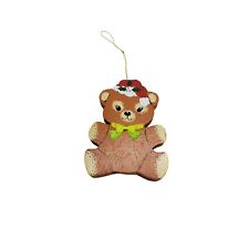 vintage 1984 kurt s.adler handcrafted wooden teddy bear christmas ornament picture