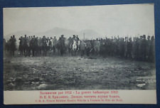 Balkan War 1912-13 Prince Danilo congratulates the Army on Christmas postcard picture