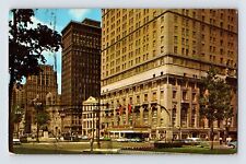 Postcard Michigan Detroit MI Sheraton Cadillac Hotel 1961 Posted Chrome picture
