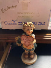 Vintage Goebel Hummel VALENTINE GIFT figurine #387 1972 Collectors Club #1 w/Box picture