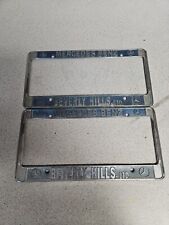 Pair Of Mercedes-Benz of Beverly Hills CA Car Dealer Metal License Plate Frame picture